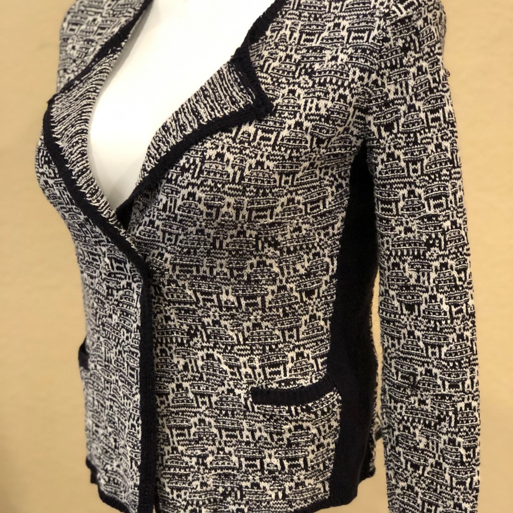 Nic+Zoe ❤️Black& White Knit jacket - Picture 4 of 7